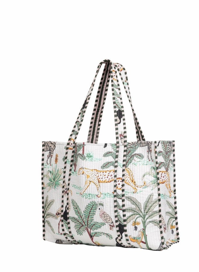 INDACORIFY Printed Cotton Tote Bag Women Shopping Carry Bag Indian Handmade Shopping Bag Ethnic Baho Hippie Bag Shoulder Bag - Image 5
