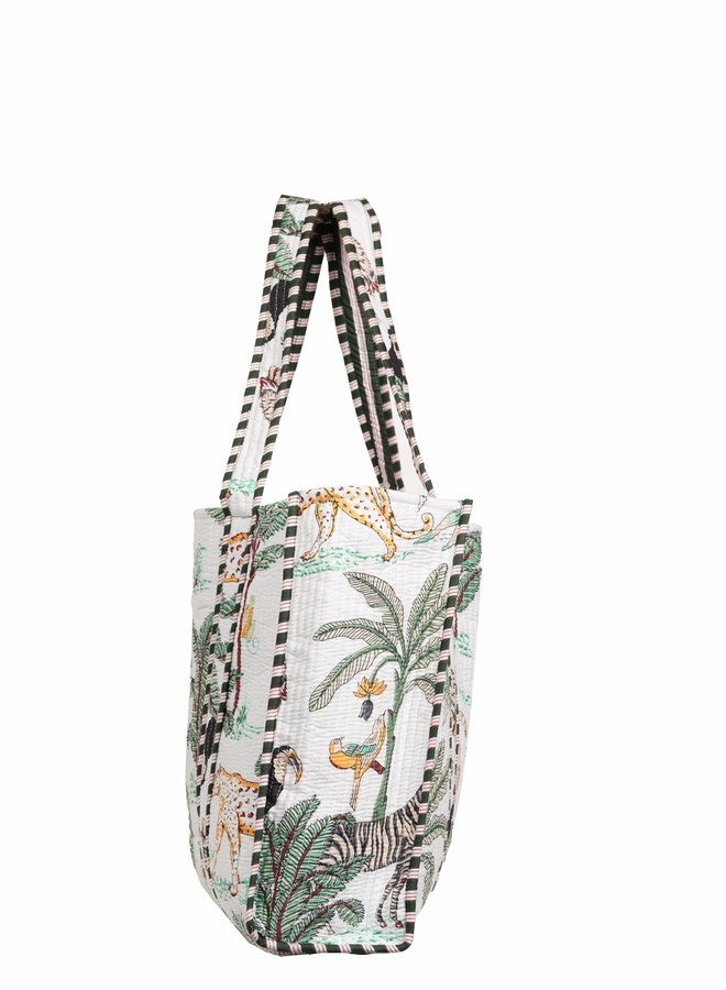 INDACORIFY Printed Cotton Tote Bag Women Shopping Carry Bag Indian Handmade Shopping Bag Ethnic Baho Hippie Bag Shoulder Bag - Image 2