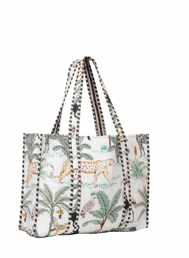 INDACORIFY Printed Cotton Tote Bag Women Shopping Carry Bag Indian Handmade Shopping Bag Ethnic Baho Hippie Bag Shoulder Bag - Image 1