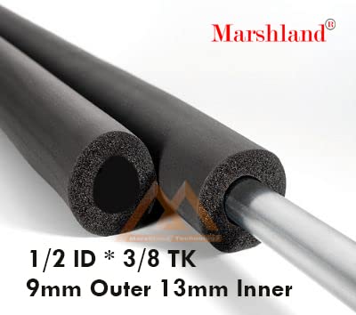 Marshland Marshland AC Tube 12 ID X 38 THK Insulation Tube Nitrile Tube Heat and Cold Insulation Tube Air Conditioner Tube Rubber Tube Foam Insulated Tube 6 Feet Length 13MM Inner Diameter 09MM THK  - Image 5