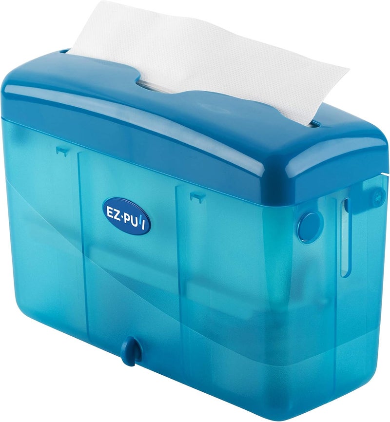 EZPULL EZbrnd Countertop SLIMFOLD Hand Towel Dispenser for Kitchen/Bathroom/Office/RV/Airbnb, Guest Towel Holder, Ocean Blue - Image 1