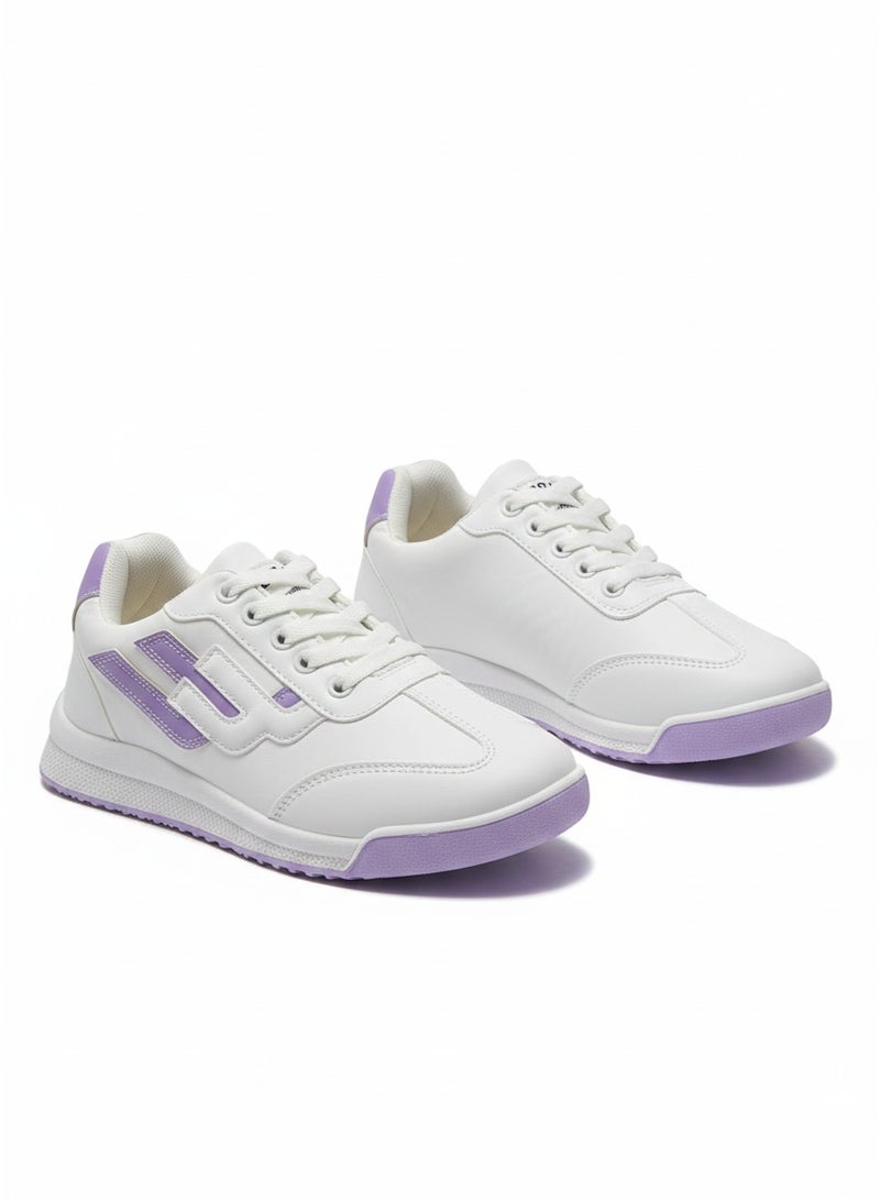 Vbranda Trendy women's sneakers with a modern design L-1086-WHITE&PURPLE - Image 3