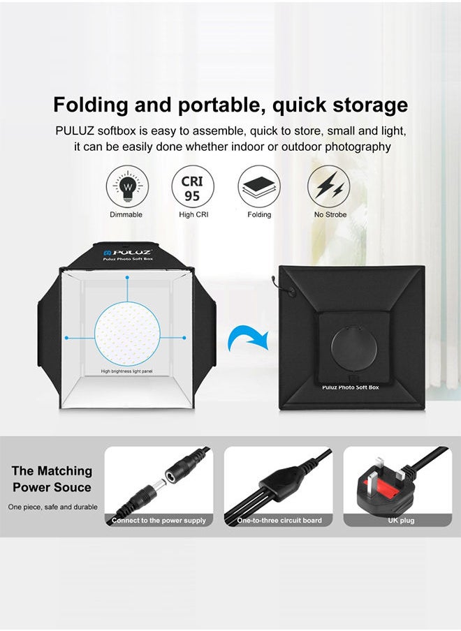 PULUZ Upgrade Photo Studio Soft Light Box Photography 15.8"x15.8"Professional Shooting Tent with 480 LED Light Beads and 4 Colors PVC Backdrops  - Image 5