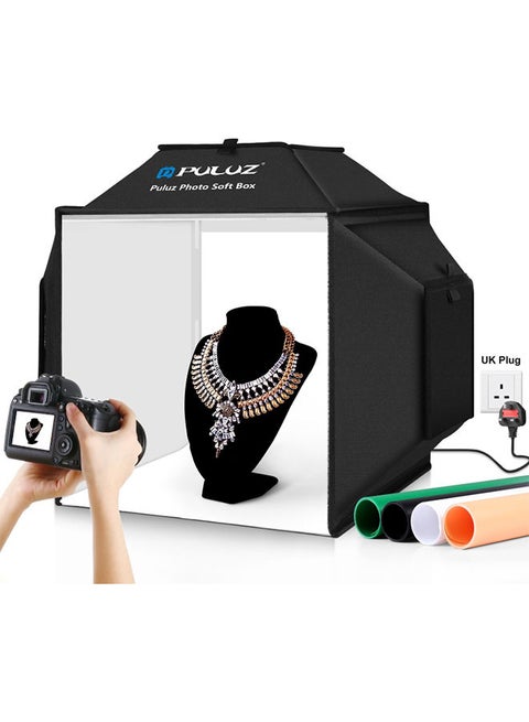 Upgrade Photo Studio Soft Light Box Photography 15.8"x15.8"Professional Shooting Tent with 480 LED Light Beads and 4 Colors PVC Backdrops