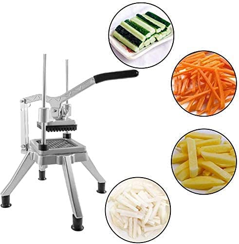 BotaBay Commercial Vegetable Fruit Chopper W/6-Wedge Slicer&1/4″&3/8″&1/2" Blade Professional Food Dicer French Fry Cutter Onion Slicer Stainless Steel For Tomato Peppers Potato Mushroom - Image 3