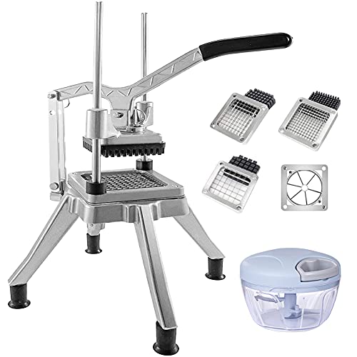 BotaBay Commercial Vegetable Fruit Chopper W/6-Wedge Slicer&1/4″&3/8″&1/2" Blade Professional Food Dicer French Fry Cutter Onion Slicer Stainless Steel For Tomato Peppers Potato Mushroom - Image 1