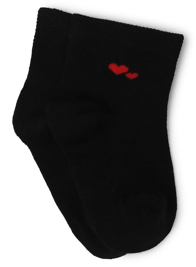 BODYCARE Girls Solid Socks Pack Of 2 - Black & Fuchsia - Image 3