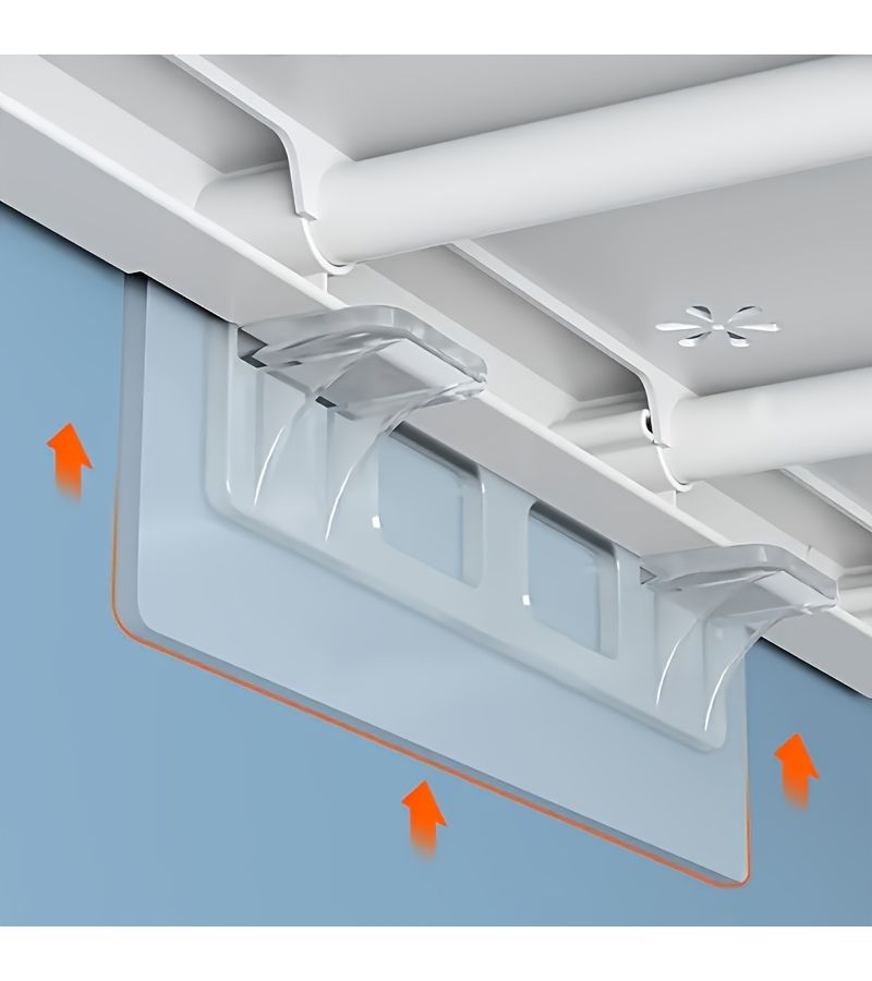 4pcs No Drill Adjustable Telescopic Shelf Dividers With Adhesive Pads For Wardrobe Kitchen Bathroom - Image 4