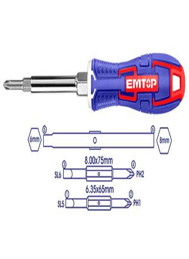 EMTOP 6 In 1 screwdriver set ESDRH0602 