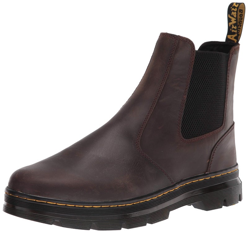 Dr Martens حذاء تشيلسي إمبوري من دكتور مارتنز للجنسين، بني داكن كريزي هورس، 10 نساء/9 رجال - Image 4