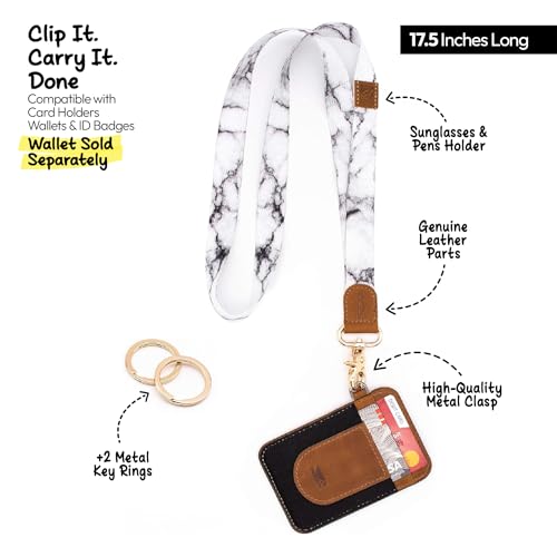 POCKT Lanyard for Keys Neck Lanyard Key Chain Holder for Men and Women - Cool Neck Lanyards for Keys, Wallets and ID Badge Holders | Marble - Image 4