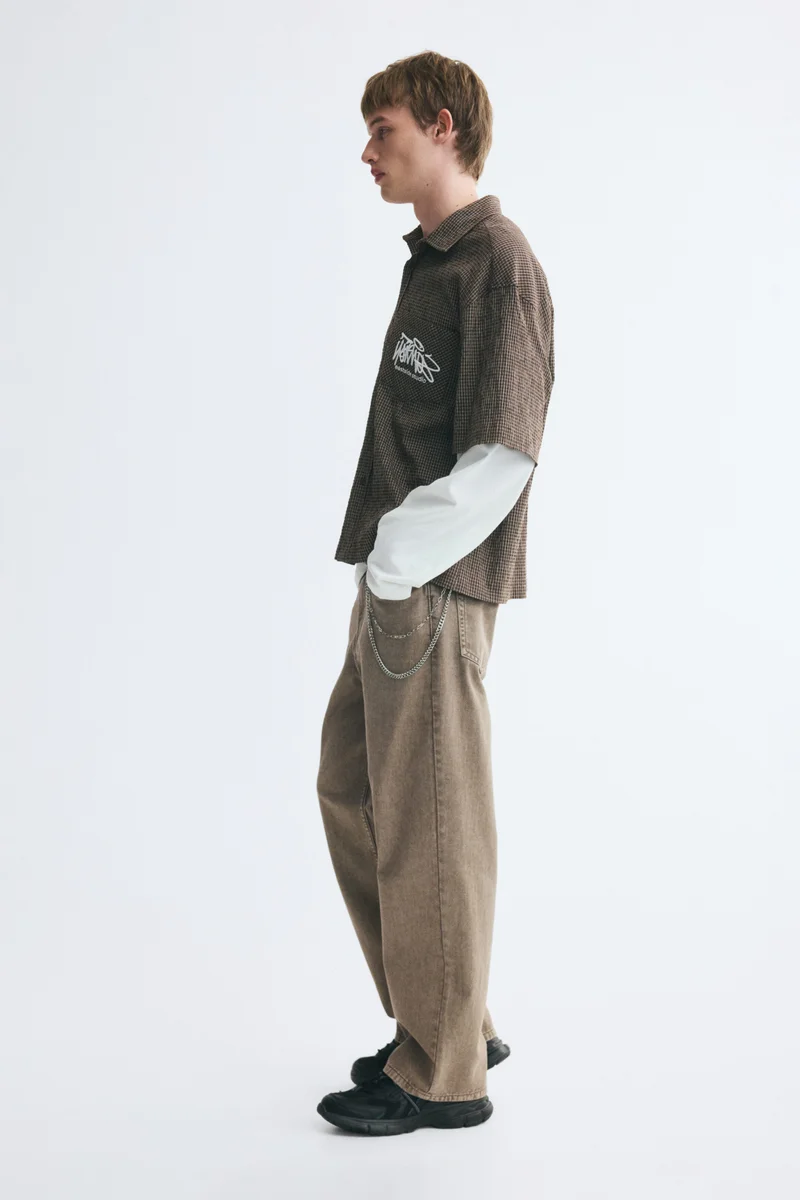 H&M  Relaxed Fit Cotton trousers for Men | Best Price UAE