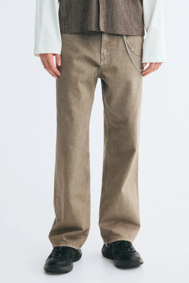 H&M  Relaxed Fit Cotton trousers for Men | Best Price UAE