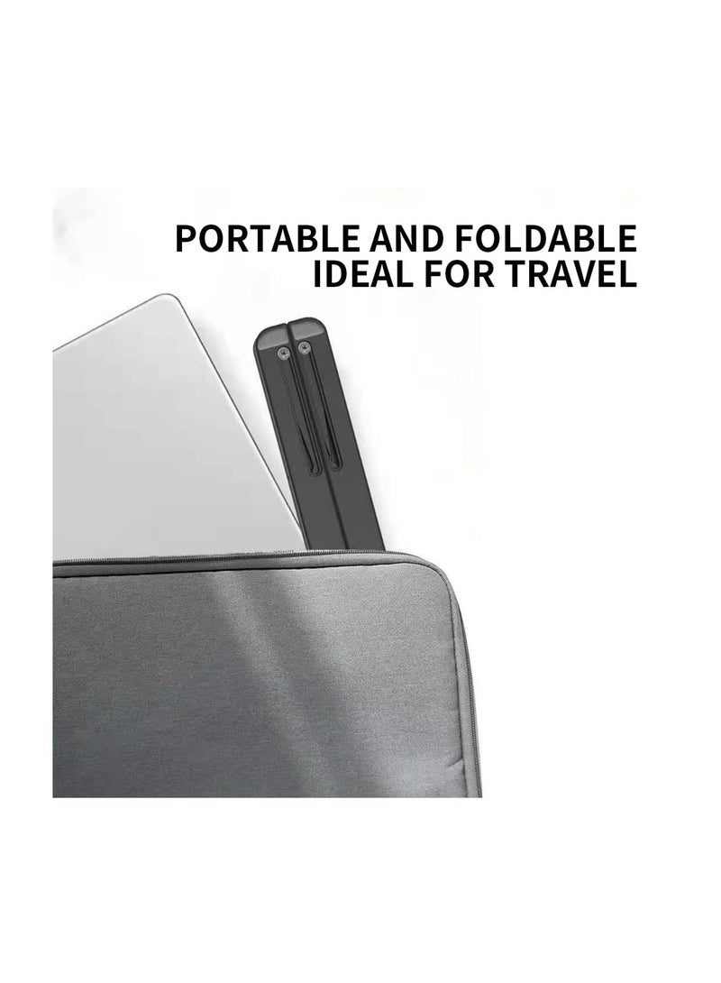 ECVV حامل كمبيوتر محمول ECVV محمول للمكتب، حامل كمبيوتر محمول قابل للتعديل بزاوية 13 زاوية، حامل كمبيوتر محمول مريح من مادة ABS، متوافق مع أجهزة الكمبيوتر المحمولة وأجهزة iPad (11-17 بوصة) (أسود) - Image 4