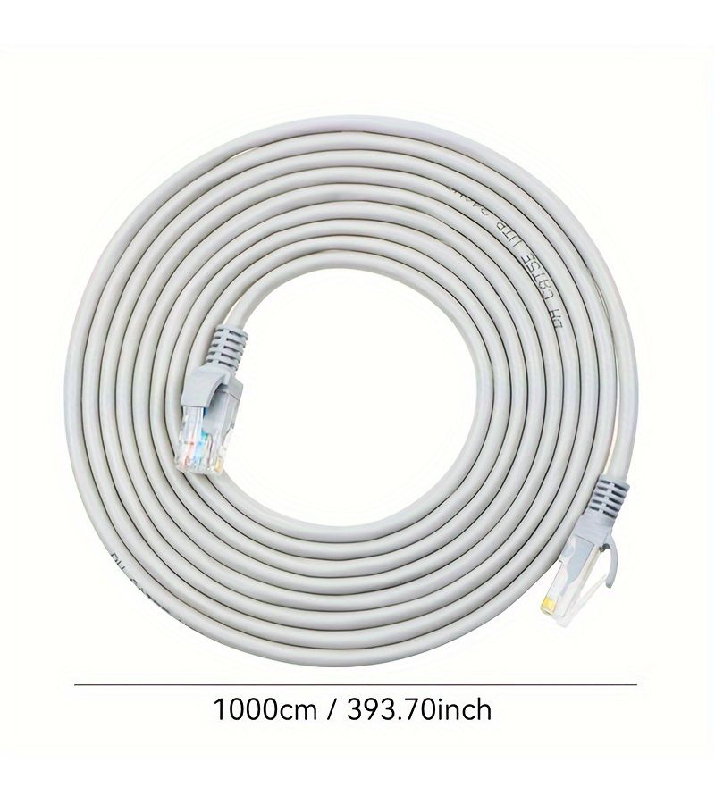 Gray Snagless Cat5e Ethernet Patch Cord 787.4 Inch With Cable Clips - Image 2