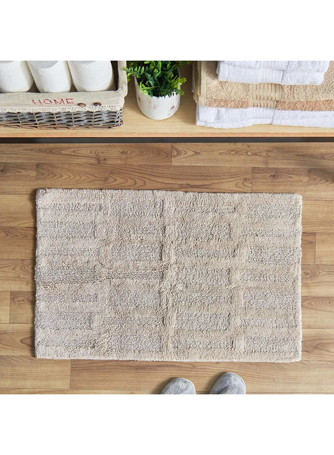 Home Box Scout Patterned Cotton Bathmat 80 x 50 cm