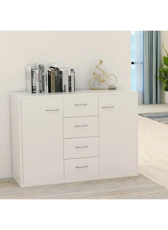 vidaxl vidaXL Sideboard White 88x30x65 cm Engineered Wood  - Image 1