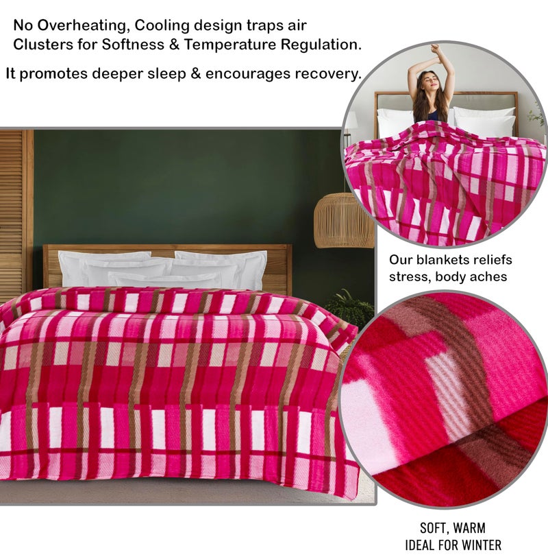 CHANDRAVATI Fleece|| Quilt Cover/Duvet Cover/Rajai Cover/Blanket Cover for Winters (RC-Pink, 60x90) - Image 2