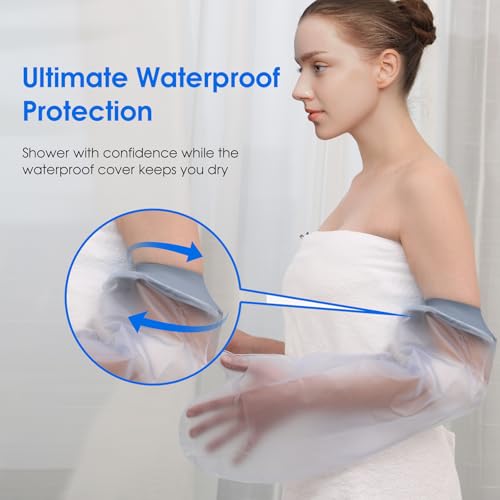 COMFYTHERA Waterproof Arm Cast Cover for Shower Wound Protector Bath Adult Watertight Cast Bag Showering for Surgery Bandage Broken Hand,Wrist,Finger, Elbow Reusable Durable (B-Short Arm-M) - Image 4
