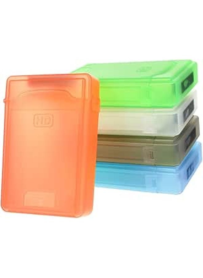 5pcs Hard Drive Protector Cases White Green Gray Shockproof External Hard Disk Storage Box - Image 1