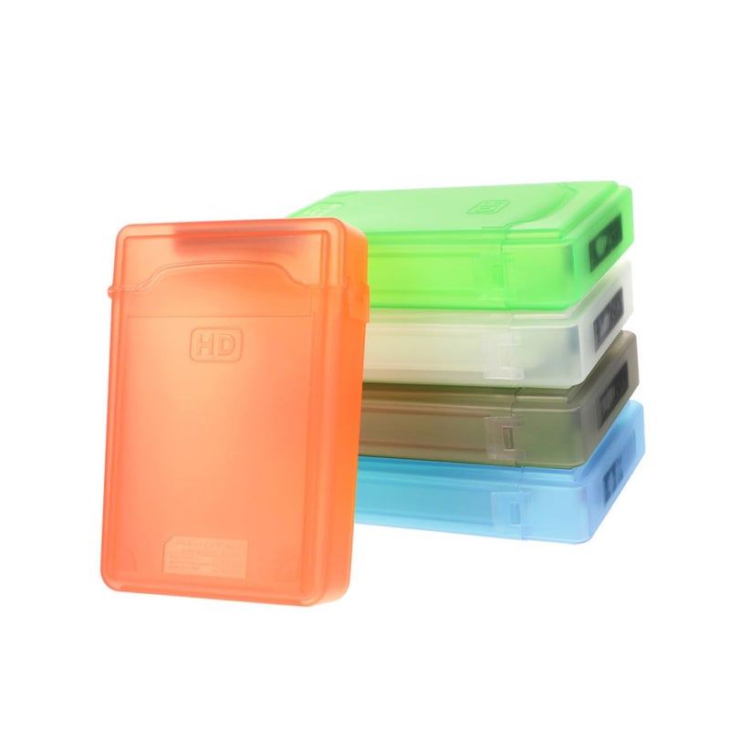 5pcs Hard Drive Protector Cases White Green Gray Shockproof External Hard Disk Storage Box - Image 2