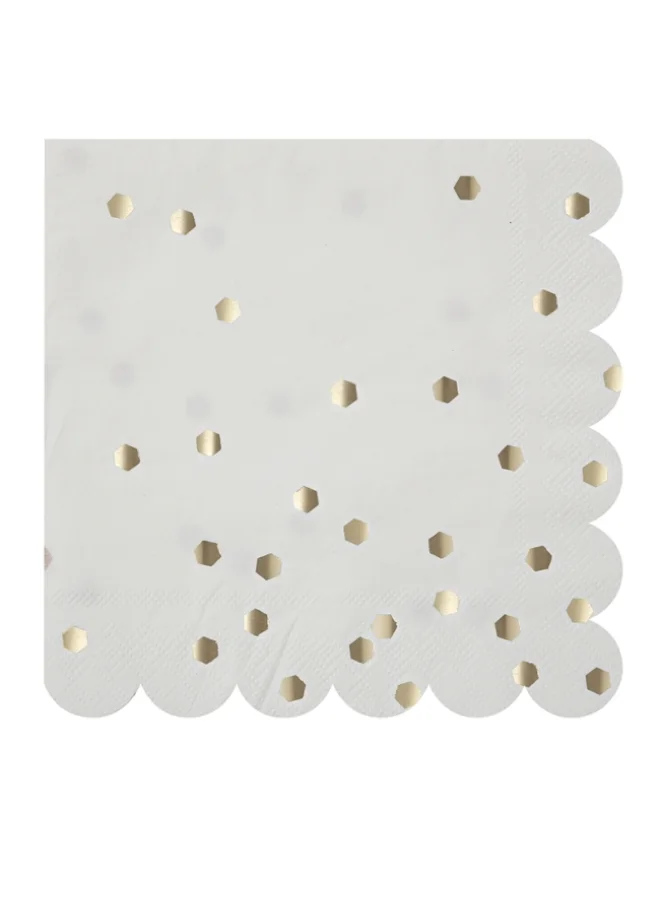 Meri Meri Silver Hexagonal Small Napkin