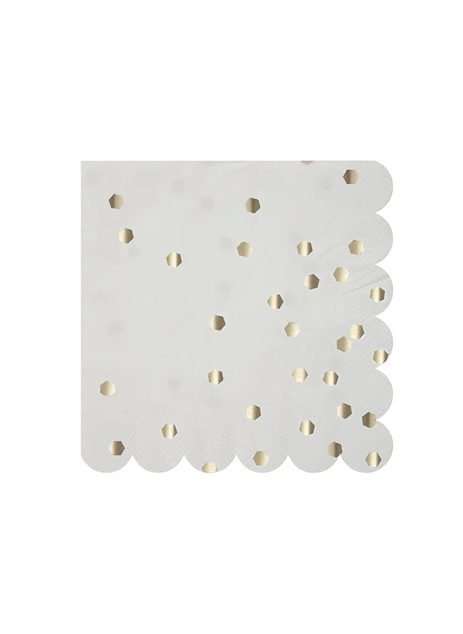 Meri Meri Silver Hexagonal Small Napkin