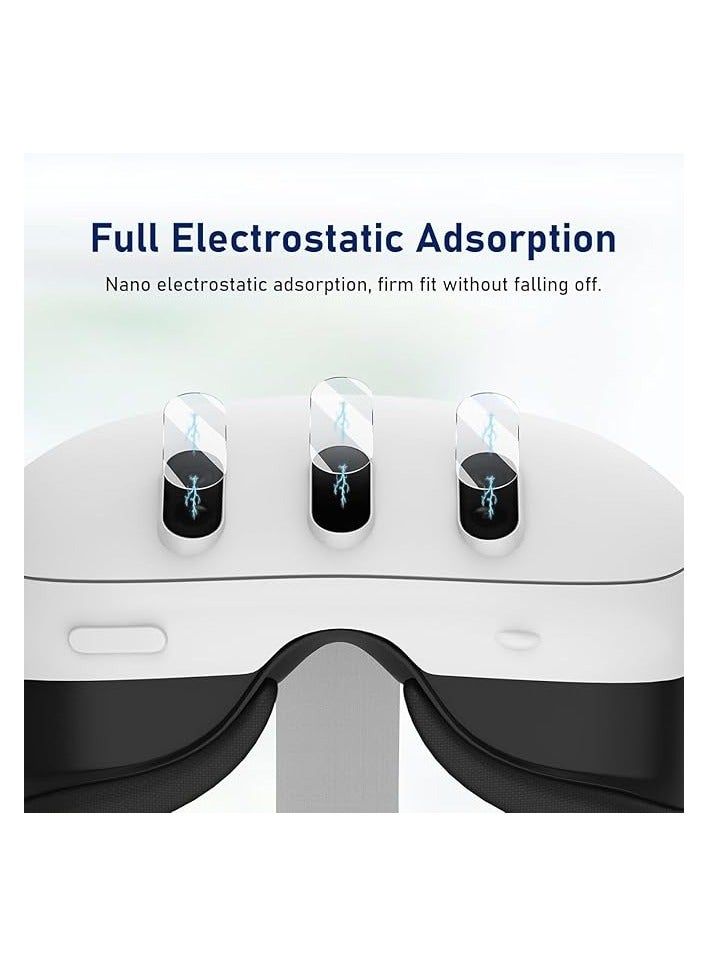 بروماس مجموعة ملحقات 5 في 1 متوافقة مع Quest 3، غطاء سماعة الرأس، غطاء مقابض وحدة التحكم، زجاج مقسى لعدسة الكاميرا، غطاء وجه من السيليكون ووسادة أنف - Image 4