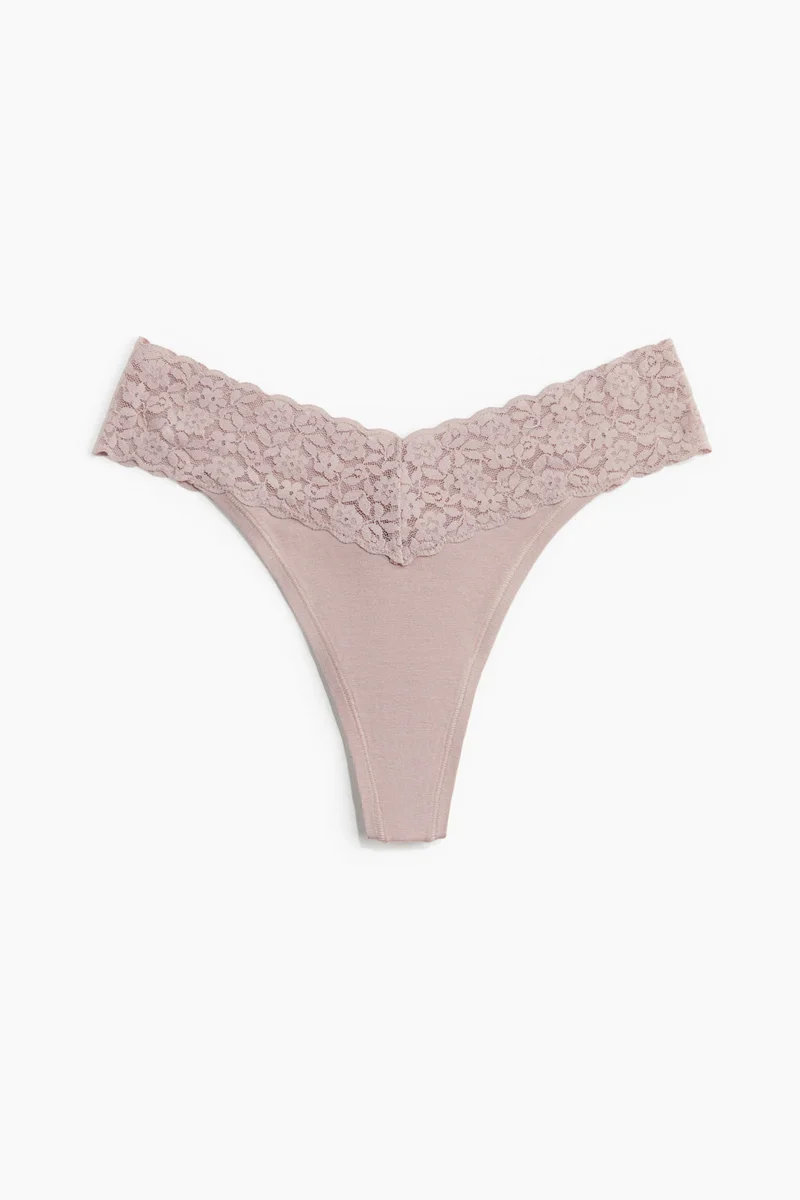 H&M 5-pack lace thong briefs