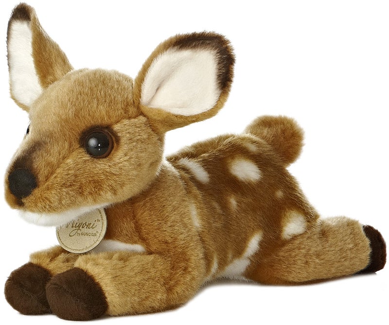 AuroraÂ® Realistic MiyoniÂ® Fawn Stuffed Animal - Lifelike Details Make a Cherished Companion - Perfect for Decorating Bedrooms or Classrooms - Brown 8 Inches