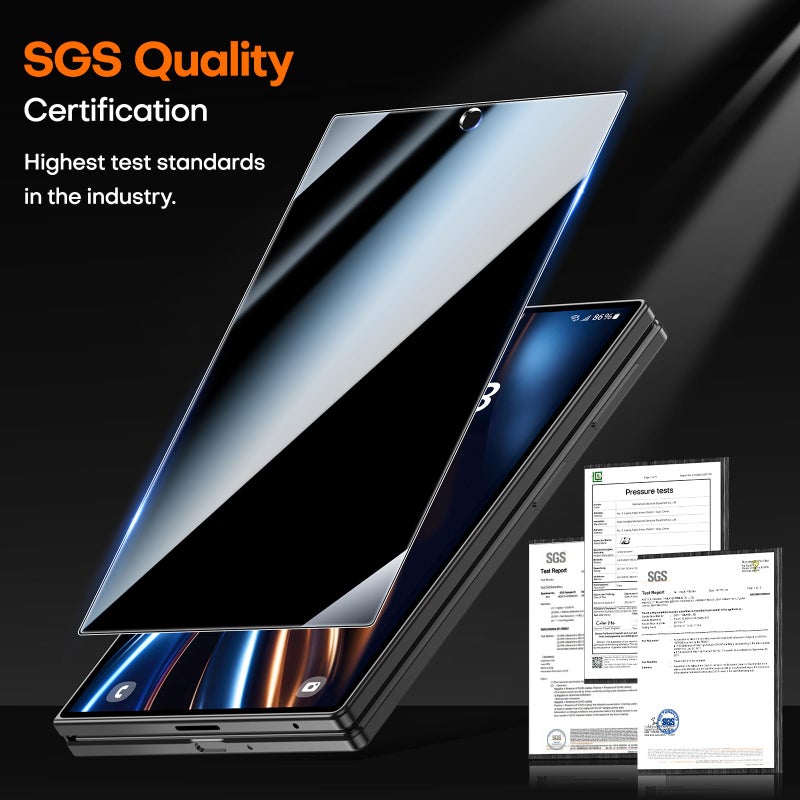 ال كي LϟK [عبوة من 2+1] لهاتف Samsung Galaxy Z Fold 8 واقي شاشة الخصوصية - Image 4