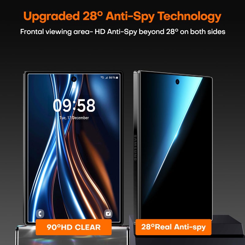 ال كي LϟK [عبوة من 2+1] لهاتف Samsung Galaxy Z Fold 8 واقي شاشة الخصوصية - Image 3