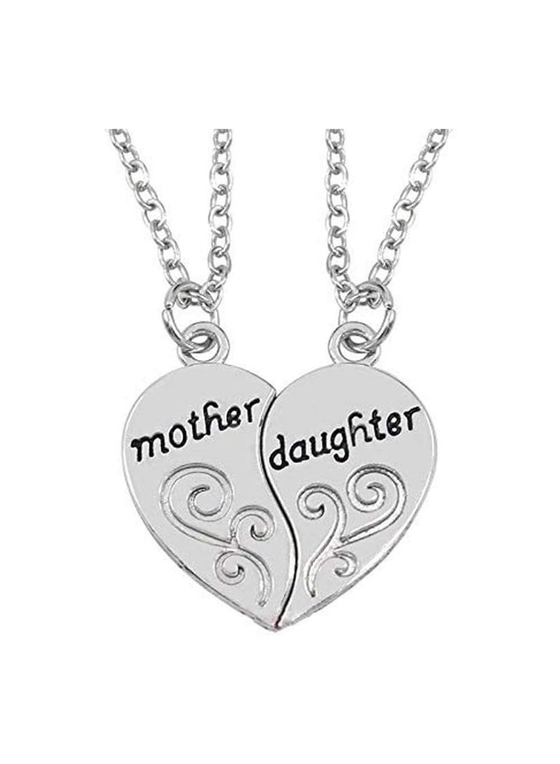 GGOOT Mother and Daughter Necklace Two Part Mom-Love Necklace Two-Parts Reassemble Necklace for Mom and Daughter Family - Image 1