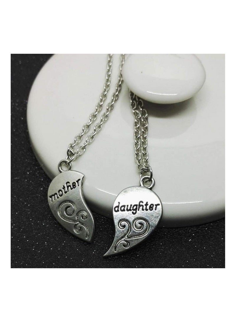 GGOOT Mother and Daughter Necklace Two Part Mom-Love Necklace Two-Parts Reassemble Necklace for Mom and Daughter Family - Image 2