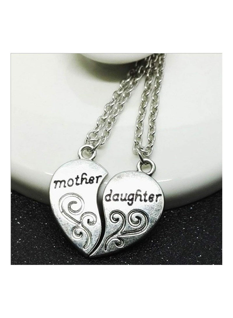 GGOOT Mother and Daughter Necklace Two Part Mom-Love Necklace Two-Parts Reassemble Necklace for Mom and Daughter Family - Image 5