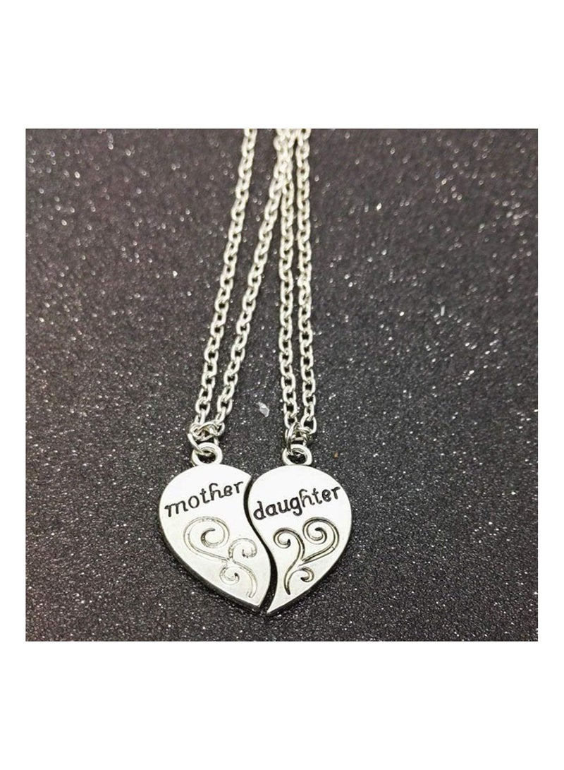 GGOOT Mother and Daughter Necklace Two Part Mom-Love Necklace Two-Parts Reassemble Necklace for Mom and Daughter Family - Image 3