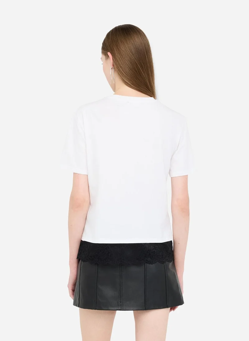 Liu Jo T-shirt with lace inserts