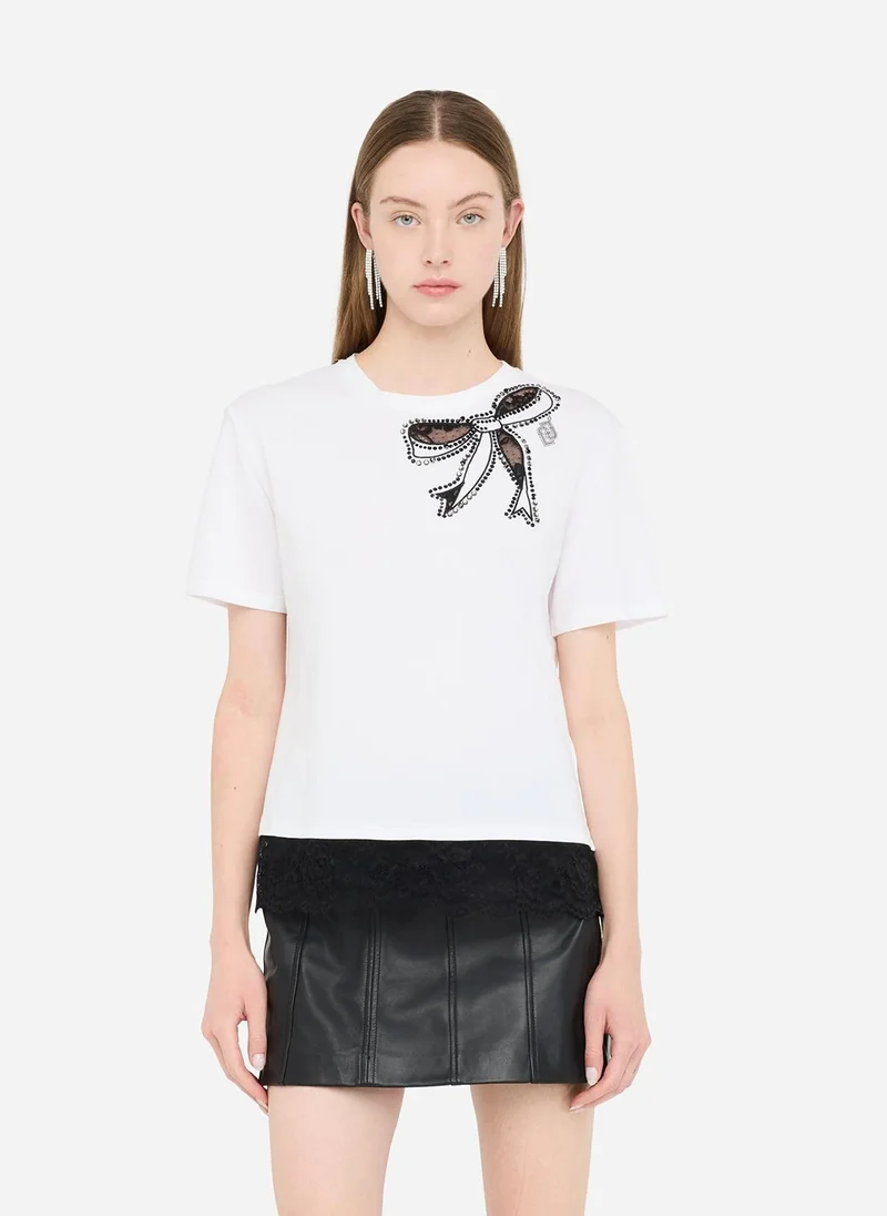 Liu Jo T-shirt with lace inserts