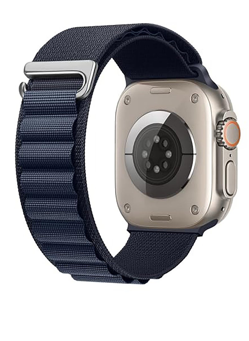 Generic - Trail/Alpine Loop Nylon Band Compatible with Apple Watch Band 38mm 40mm 41mm , Adjustable with Metal C-Hook Strap for iWatch Series 9/8/7/6/5/4/3/2/1/SE2/SE Deep Blue - Image 1