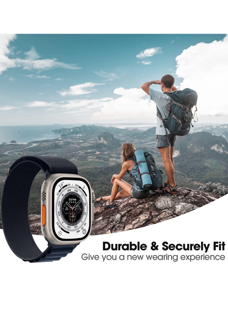 Generic - Trail/Alpine Loop Nylon Band Compatible with Apple Watch Band 38mm 40mm 41mm , Adjustable with Metal C-Hook Strap for iWatch Series 9/8/7/6/5/4/3/2/1/SE2/SE Deep Blue - Image 1