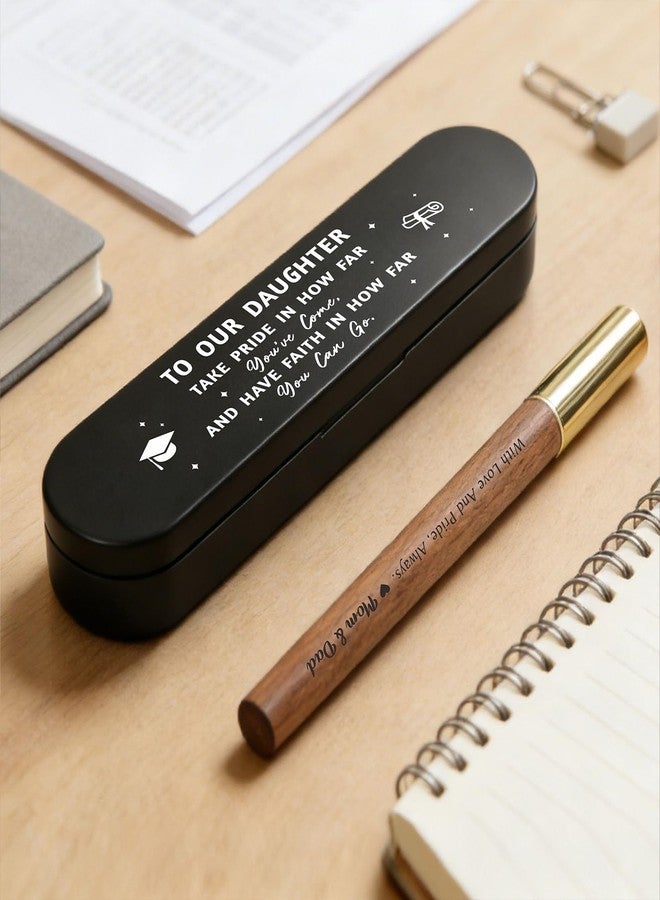 DGXMD Daughter Graduation Gifts - Engraved Wooden Gel Pen Gift Set - Inspirational Graduation Keepsake for Daughter from Mom & Dad - Image 4