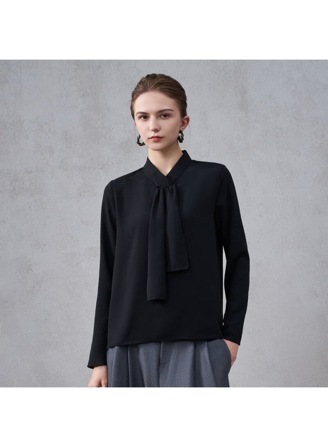 G2000 Textured Ribbon Design Women's Autumn Winter Comfortable Long Sleeve Casual Shirt Mall Same Style - Image 2