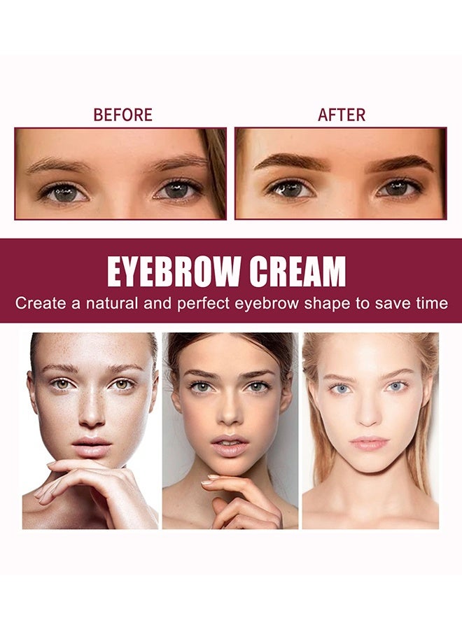 إيلهو فرشاة حواجب كريم حواجب متعددة الوظائف ، مقاومة للماء للعرق ، مكياج طويل الأمد ، الوصول إلى التأثير المحيطي لظلال عيون الحواجب البرية المائلة ، مناسبة للاستخدام في المكياج (#Dark بني) - Image 3
