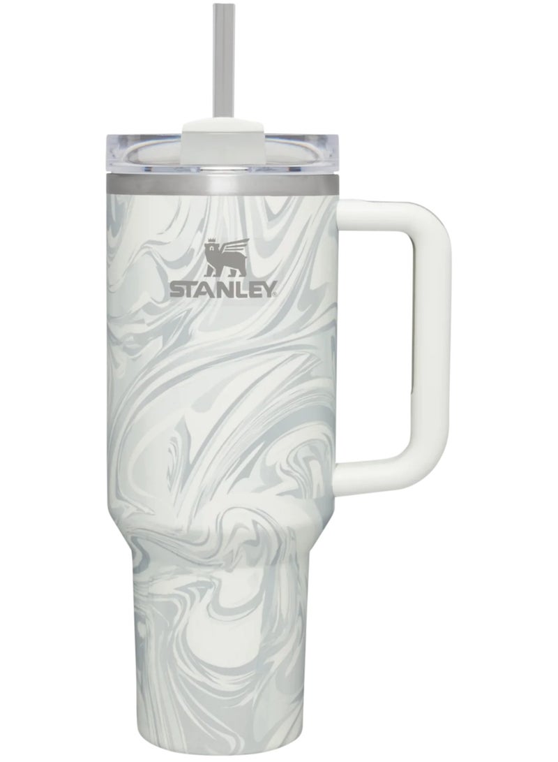 Stanley Stanley cup H2.0 Stainless Steel with Lid and Straw for Water Iced Tea,Coffee and Smoothie,Polar Swirl,40 oz  - Image 2