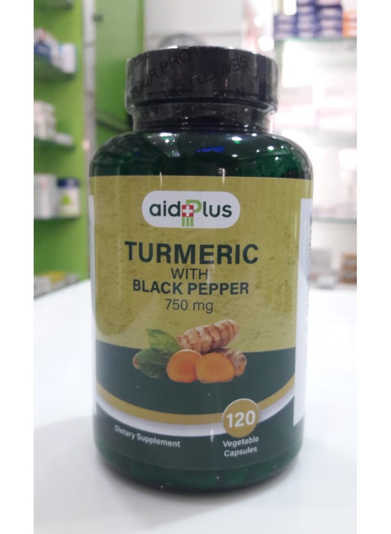 Aidplus Turmeric with black pepper,120 cap
