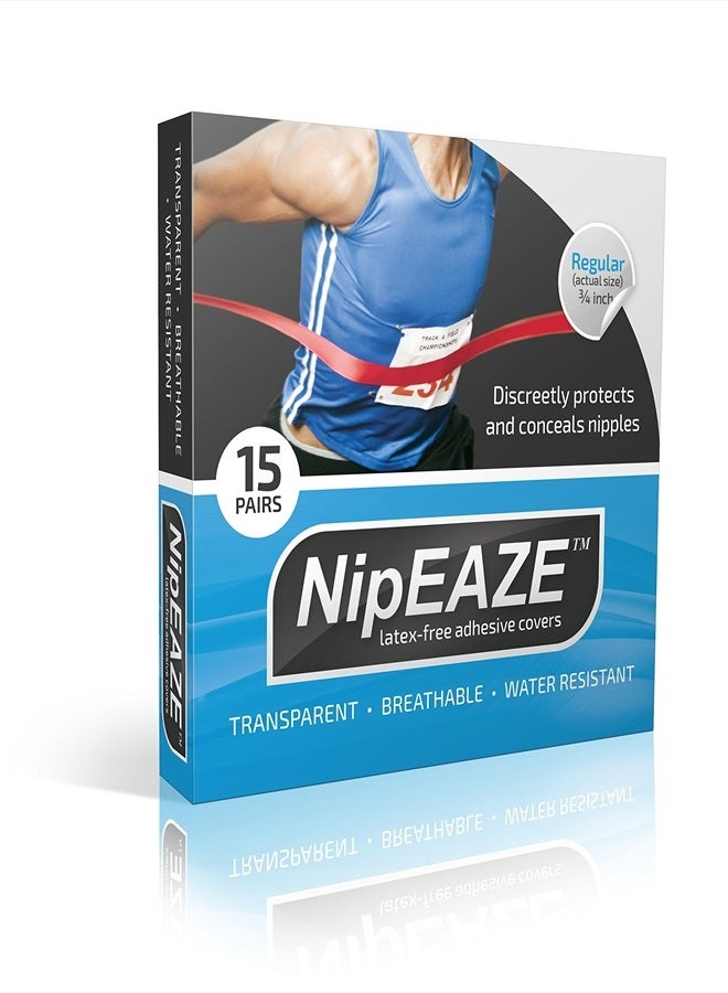 NipEaze The Original Sports Nipple Cover - Nipple Chafing Prevention (Regular - 15pairs) - Image 1