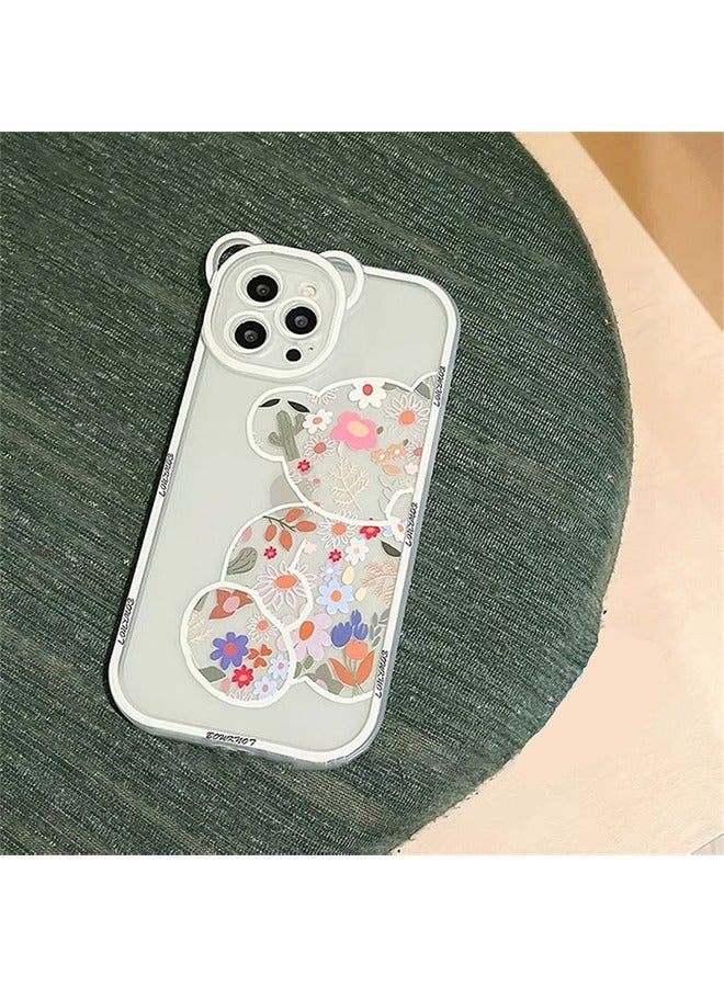 أوشن متوافق مع اي فون 16 برو 6.3 بوصة الهاتف المحمول القضية ، لطيف زهرة تحمل كاميرا حماية القضية ، حالة شفافة واقية ضد السقوط كامل الجسم ، ومناسبة ل iPhone 16 برو فتاة الهاتف المحمول القضية - Image 4