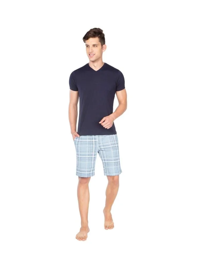 JOCKEY Jockey IM02 Men Tencel Micro Modal Cotton Elastane Stretch Regular Fit Checkered Sleep Shorts with Side Pockets