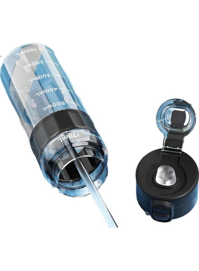 JD.com Jdjingzao Double-Opening Sports Water Bottle Tritan Portable Cup Thickened Anti-Fall Outdoor Portable Plastic Water Cup Black 830Ml - Image 3