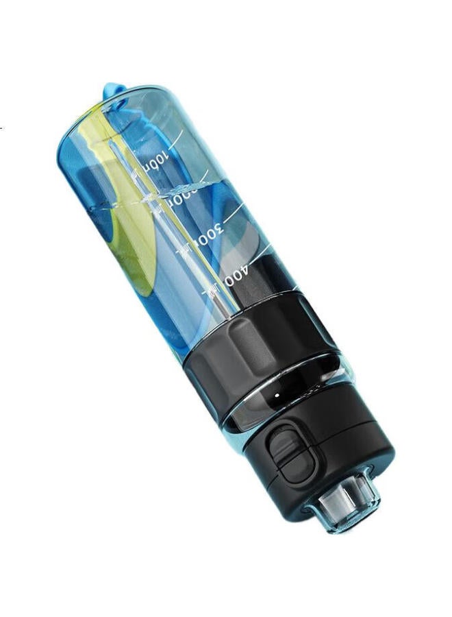 JD.com Jdjingzao Double-Opening Sports Water Bottle Tritan Portable Cup Thickened Anti-Fall Outdoor Portable Plastic Water Cup Black 830Ml - Image 1